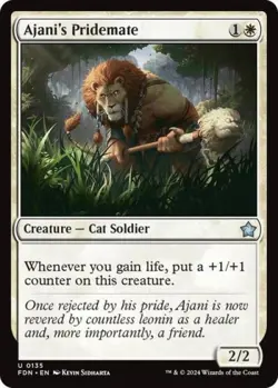 Ajani's Pridemate -Foil Near Mint MTG Foundations - Image 1