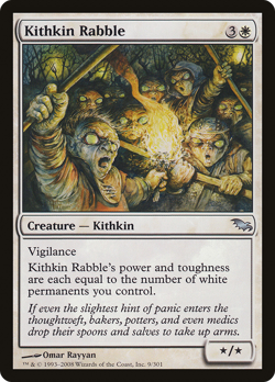 Kithkin Rabble #9 (Foil) (MP) Shadowmoor SHM Magic MTG - Image 1