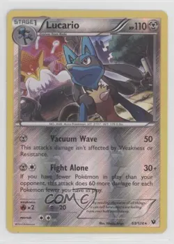 Lucario Reverse Foil Pokemon XY Fates Collide #63 - Image 1