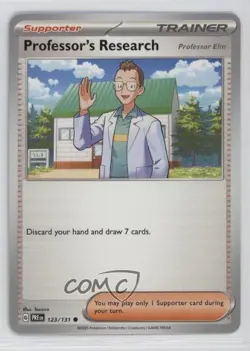 Professor's Research - Professor Elm Pokemon Prismatic Evolutions PRE #123 - Image 1