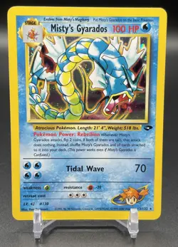 Pokemon TCG - WOTC Unlimited Gym Challenge Misty’s Gyarados Holo Rare 13/132 - Image 1