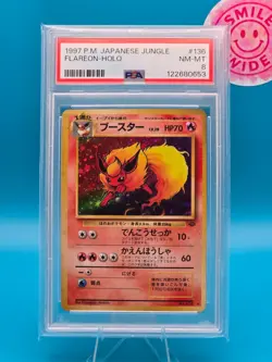 PSA 8 - 1997 Pokemon Japanese, Jungle, Flareon-Holo - Image 1