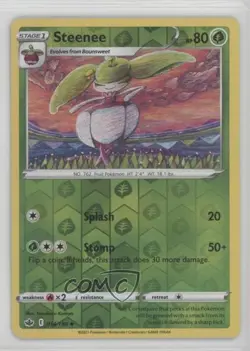 Steenee Reverse Foil Pokemon Sword & Shield Chilling Reign #014 - Image 1