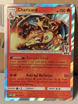 2021 Pokemon CHARIZARD 181/SM-P KFC Chaki Kids Meal Promo / Indonesian - Image 1