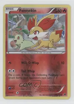 Fennekin Reverse Foil Pokemon XY Fates Collide #10 - Image 1