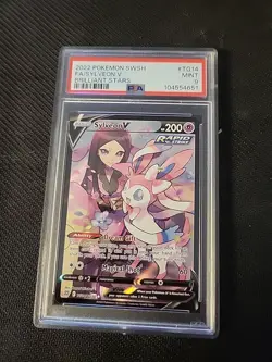 PSA 9 2022 Pokemon Sword & Shield Brilliant Stars #TG14 Fa/Sylveon V - Image 1