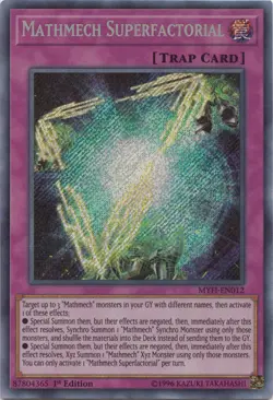 Yugioh! Mathmech Superfactorial - MYFI-EN012 - Secret Rare - 1st Edition Near Mi - Image 1