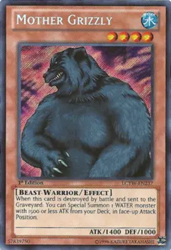 Yugioh! Mother Grizzly - LCYW-EN237 - Secret Rare - 1st Edition Near Mint, Engli - Image 1