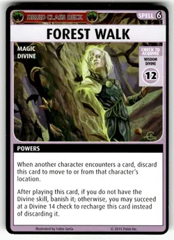 2015 Paizo Pathfinder Adventure Game Card Spell - Forest Walk - Image 1