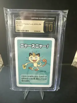 CGC Pristine 10 Meowth Old Maid 2019 Japanese Pokemon Card - Image 1