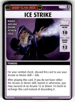 2015 Paizo Pathfinder Adventure Game Card Spell - Ice Strike - Image 1