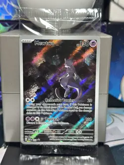 MEWTWO SVP 052 Scarlet Violet 151 Promo Illustration Rare Pokemon Card SEALED - Image 2