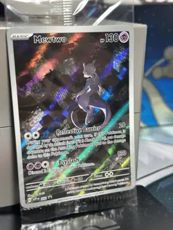 MEWTWO SVP 052 Scarlet Violet 151 Promo Illustration Rare Pokemon Card SEALED - Image 3