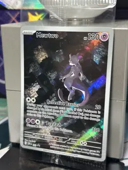 MEWTWO SVP 052 Scarlet Violet 151 Promo Illustration Rare Pokemon Card SEALED - Image 4