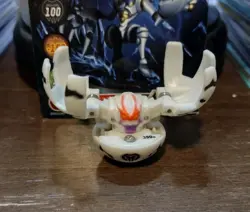 Bakugan B1 Pearl Darkus Fear Ripper 390G White Battle Brawlers W/ Card READ!!! - Image 2