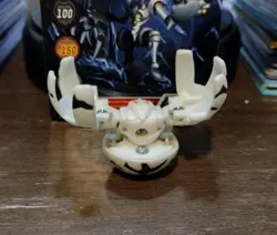 Bakugan B1 Pearl Darkus Fear Ripper 390G White Battle Brawlers W/ Card READ!!! - Image 3