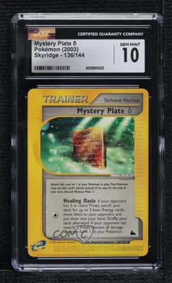 Mystery Plate Delta Pokemon e-Card Series Skyridge CGC 10 Gem Mint 2003 - Image 1