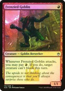 Frenzied Goblin MASTERS 25 MTG MAGIC GOBLIN BERSERKER FOIL - Image 1