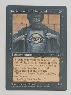 MTG Initiates of the Ebon Hand (Hudson) (Fallen Empires/Black/C) - BGM - Image 1