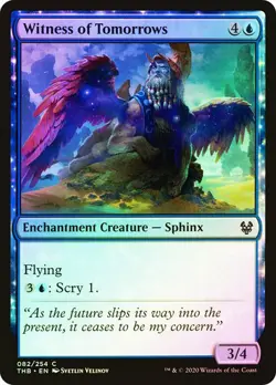 Witness of Tomorrows Theros Beyond Death MTG MAGIC ENCHANTMENT SPHINX FOIL - Image 1