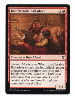 MTG-Insufferable Balladeer-Battle for Baldur's Gate-184-Near Mint-NonFoil - Image 1