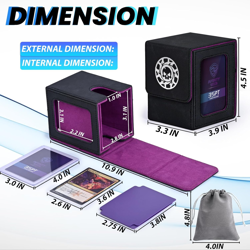 MTG Deck Box for Commander Display,Card Deck Box Fits 100 Double Sleeved Cards, - Image 3