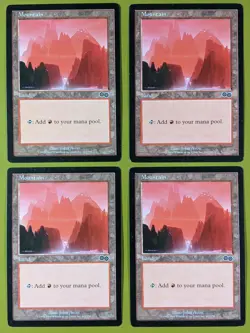 Mountain (343) x4 Urza's Saga 4x Playset Magic the Gathering MTG - Image 1