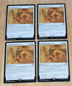 MTG 4x White Rare Instant Rally The Ancestors - Image 1