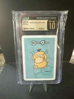 CGC 10 Pristine Psyduck Old Maid Playing Card 2019 Pokemon Japanese - Image 1