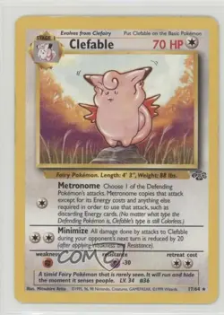 Clefable Pokemon Jungle #17 1999 READ - Image 1
