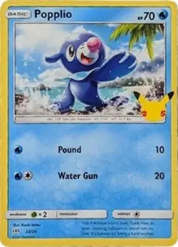 Popplio - 23/25 (#023/025) - Holof McDonald's 25th Anniversary Promos NM Pokemon - Image 1