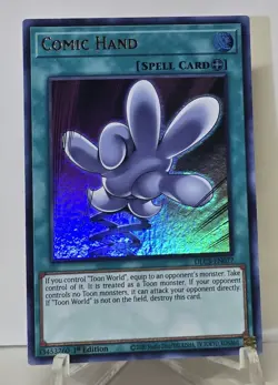 Comic Hand DLCS-EN077 Ultra Rare 1st Edition Yugioh TCG NM/M - Image 1