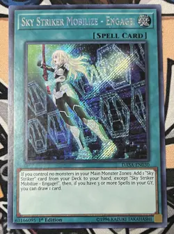 Yugioh Sky Striker Mobilize - Engage! DASA-EN030 Secret Rare 1st Edition NM - Image 1