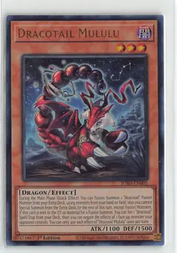 YuGiOh Justice Hunters Foil Ultra Rare #JUSH-EN005 Dracotail Mululu - Image 1