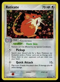 Pokemon Card - Raticate FireRed & LeafGreen 48/112 Reverse Holo - Image 1