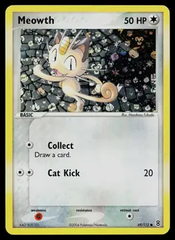 Pokemon Card - Meowth FireRed & LeafGreen 69/112 Reverse Holo - Image 1