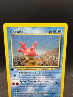 Corsola 37/75 Neo Discovery 1st Edition Pokemon Card Uncommon 2001 WotC Vintage - Image 2