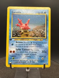 Corsola 37/75 Neo Discovery 1st Edition Pokemon Card Uncommon 2001 WotC Vintage - Image 4