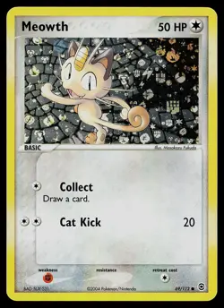 Pokemon Card - Meowth FireRed & LeafGreen 69/112 Reverse Holo - Image 1