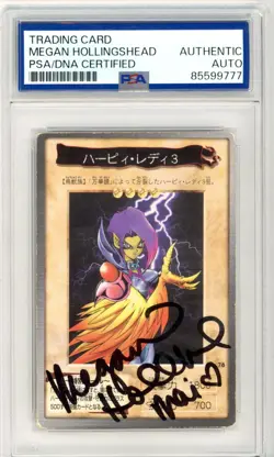 PSA Megan Hollingshead Signed Harpie Lady 3 78 Bandai Japanese Yu-Gi-Oh! Card - Image 1