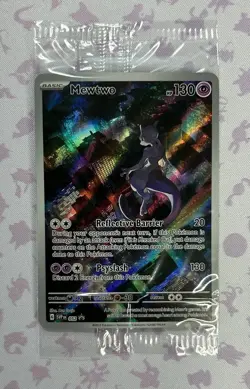 Pokemon 151 Mewtwo 052 Scarlet & Violet UPC Black Star Promo Card Holo Sealed - Image 1