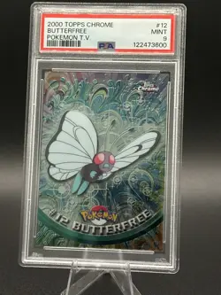 Butterfree #12 - 2000 Topps Chrome Pokemon TV Card - PSA 9 Mint - Image 4