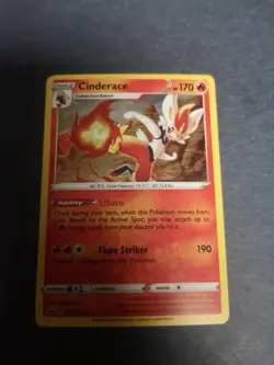 Cinderace 034/202 - Holo Rare Pokemon Sword & Shield TCG Card - Image 1