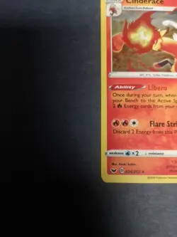 Cinderace 034/202 - Holo Rare Pokemon Sword & Shield TCG Card - Image 2