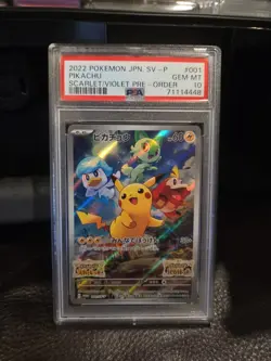 PSA 10 Pikachu 001/SV-P Promo Pokemon Card Japanese Scarlet & Violet GEM MINT - Image 1