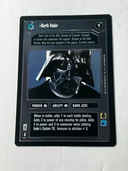 Star Wars CCG Darth Vader card - Premiere Black Border - Rare Mint - Unplayed - Image 1