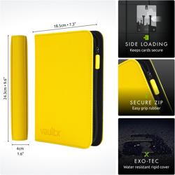 Vault X 4 Pocket Trading Card Zip Binder, 160 Cards, Premium Exo-Tec Album Mater - Image 2