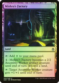 Mishra's Factory MASTERS 25 MTG MAGIC LAND FOIL - Image 1