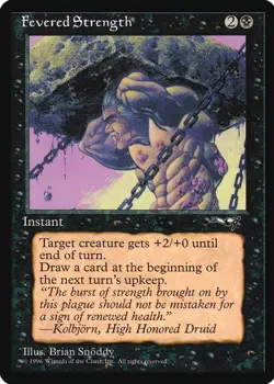 X 1 Fevered Strength NM Alliances MTG Magic The Gathering - Image 1
