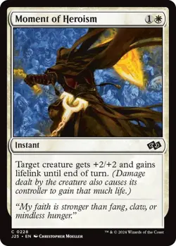 NM Moment of Heroism, MTG, Foundations Jumpstart, Magic the Gathering, 228 - Image 1